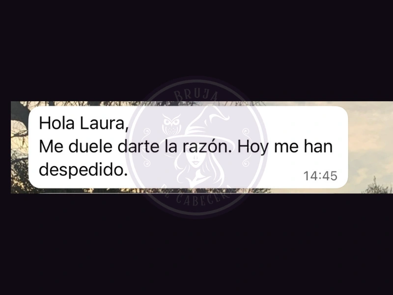 Confirmación del acierto de astrología horaria sobre despido laboral