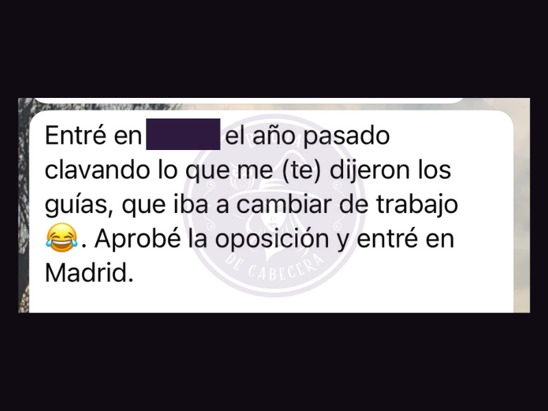Entré en ***** clavando lo que me (te) dijeron los guías, que iba a cambiar de trabajo. Aprobé la oposición y estoy en Madrid