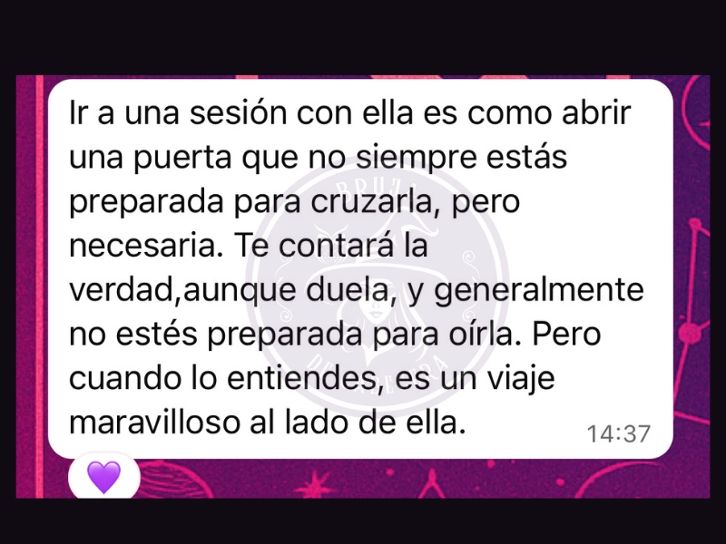 Opinión de clienta sobre tarotista