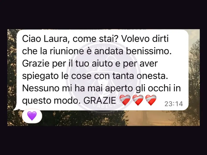 Testimonianza di una cliente sul consulto di Tarocchi