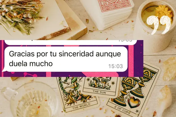 Reseña real de consulta de Tarot