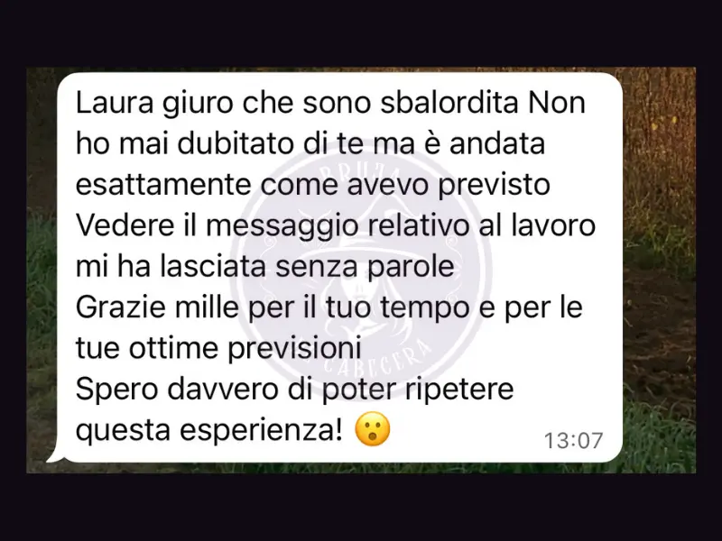 Testimonianza consulenza tarocchi e lavoro